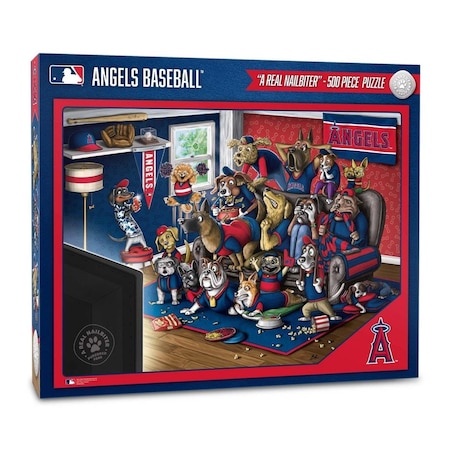 Youthefan 18 x 24 in. MLB Los Angeles Angels Purebred Fans Puzzle, A Real Nailbiter - 500 Piece 2502342